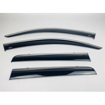 Дефлектори вікон Mitsubishi Outlander 2012-2020 з нерж. хром полоскою-4